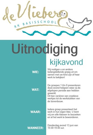 uitnodiging Kijkavond 13 juni