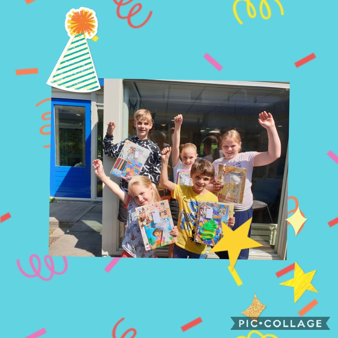 Winnaars kronen knutsel/kleurwedstrijd