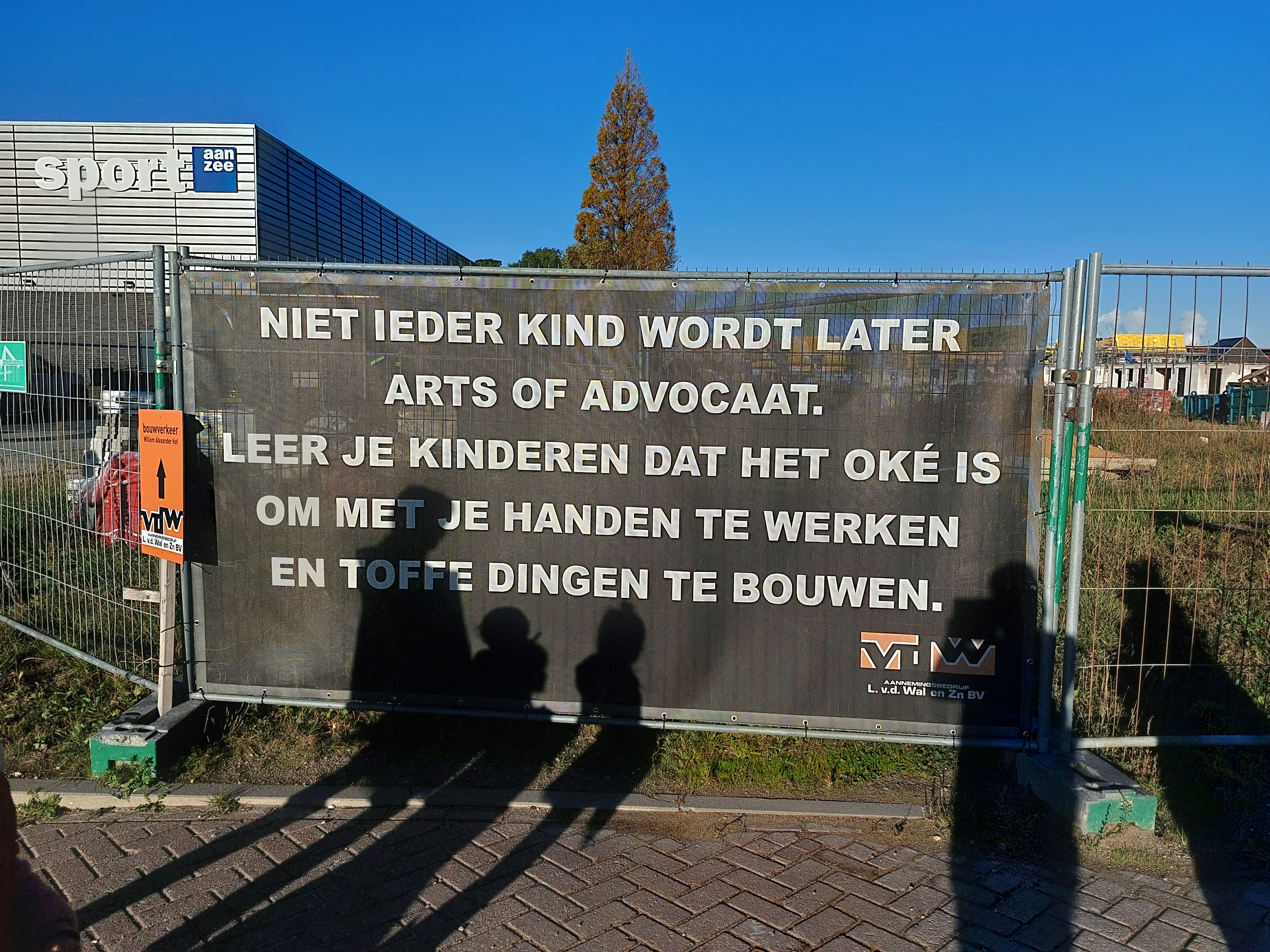 Foto's kleuters bouwterrein