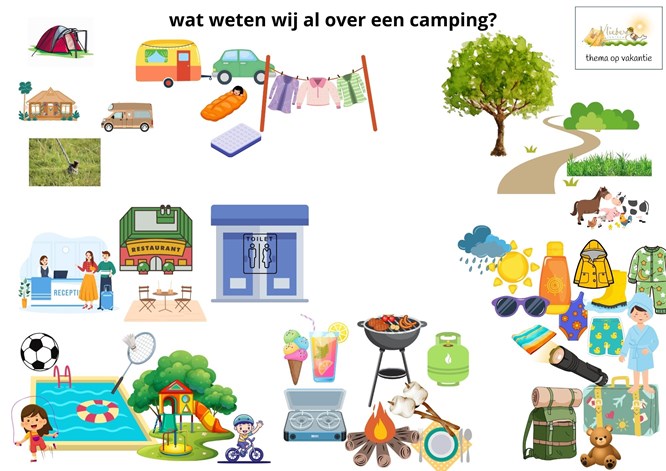 thema op vakantie woordweb en leervragen