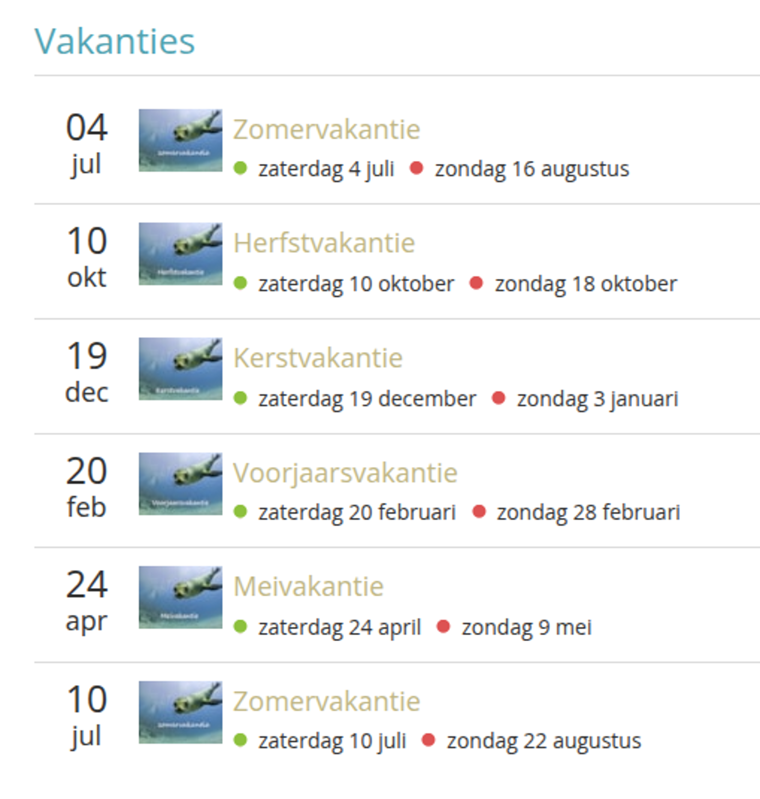 Vakanties en studiedagen 2026-2027
